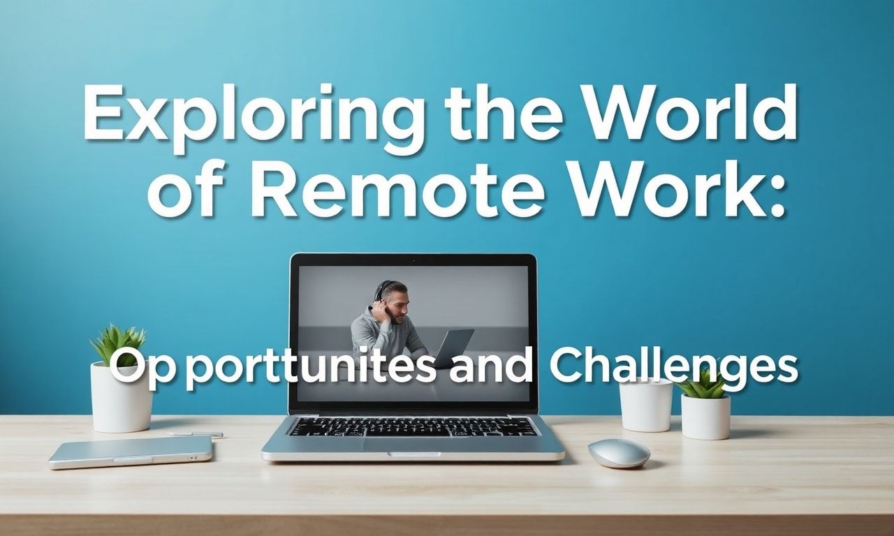 Exploring the World of Remote Work: Opportunities and Challenges