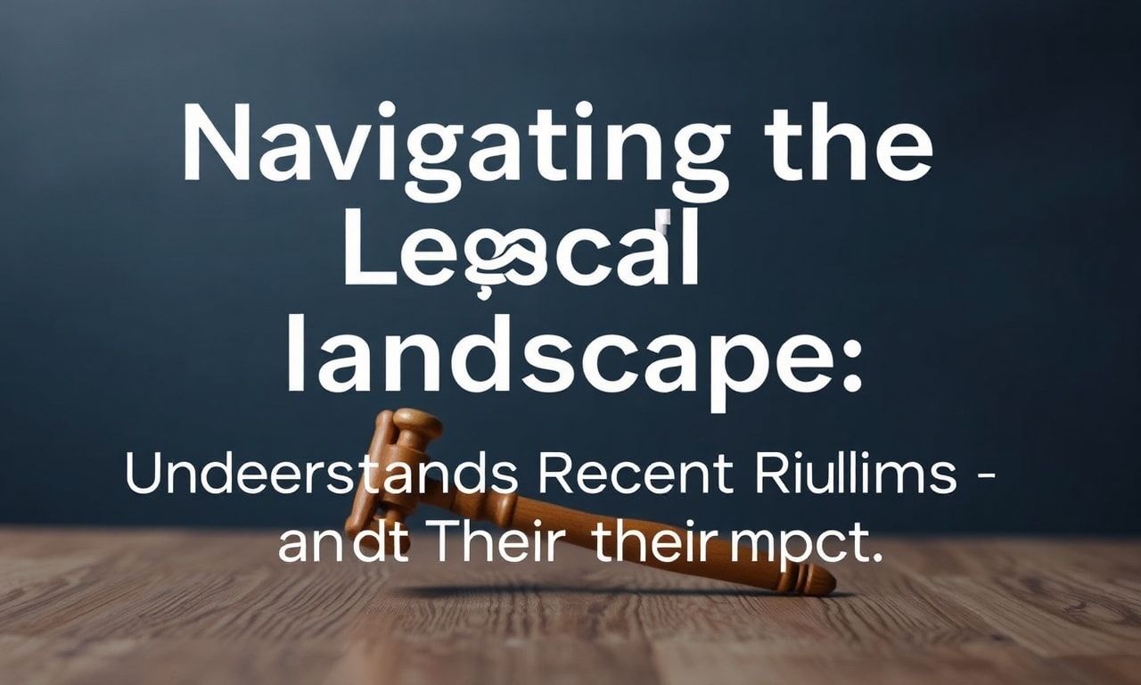 Navigating the Legal Landscape: Understanding Recent Rulings and Their Impact