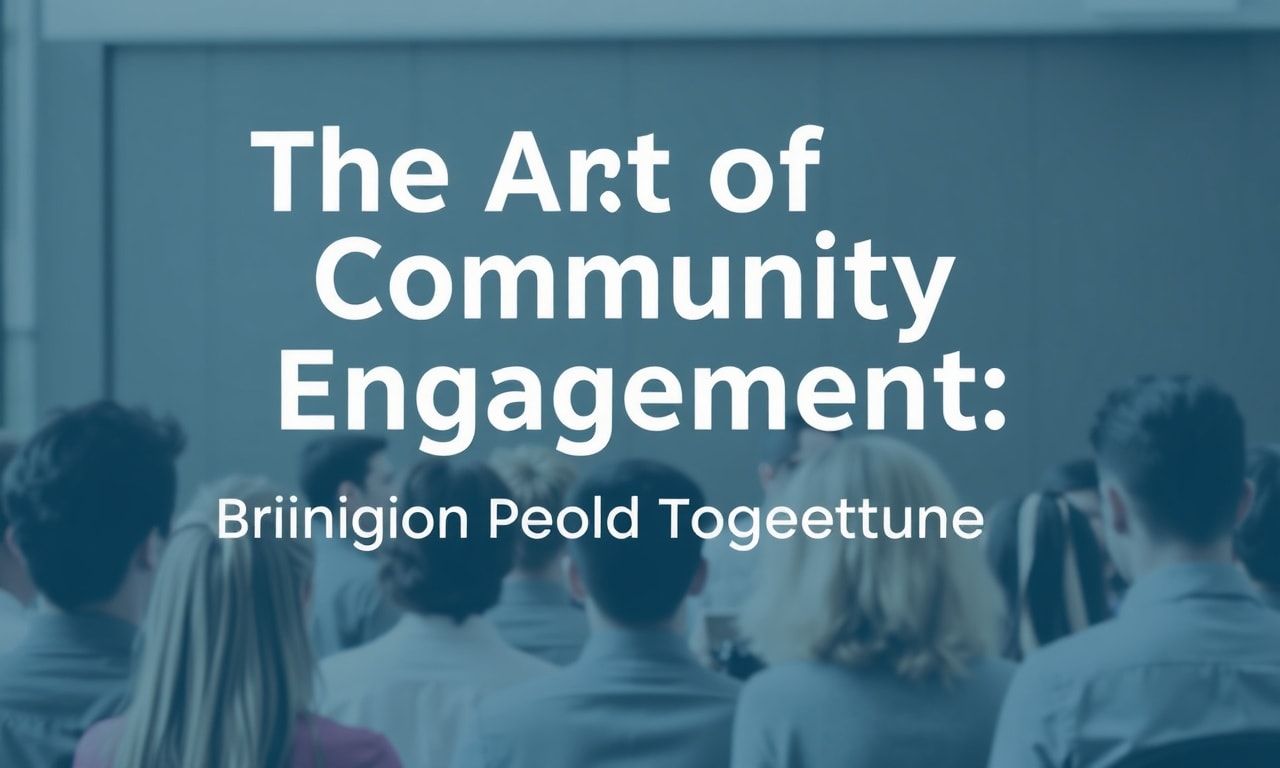 The Art of Community Engagement: Bringing People Together