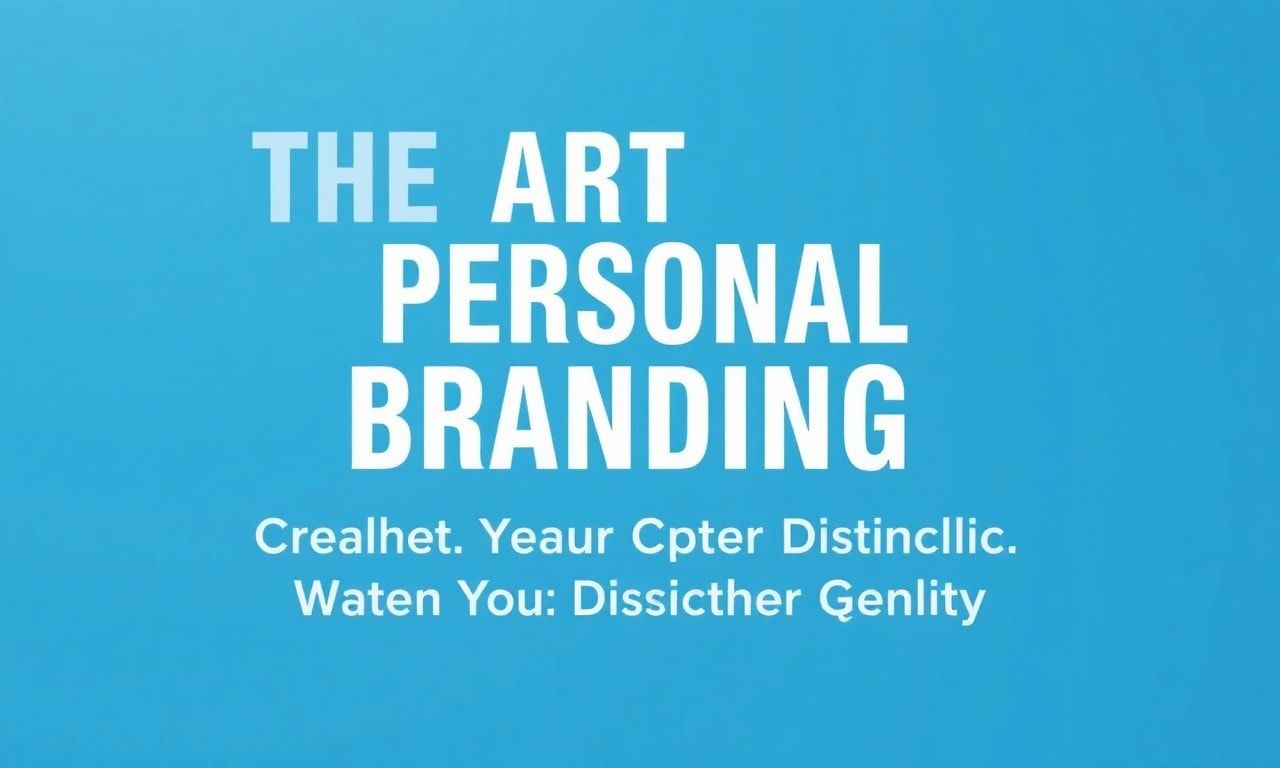 The Art of Personal Branding: Crafting Your Distinct Identity