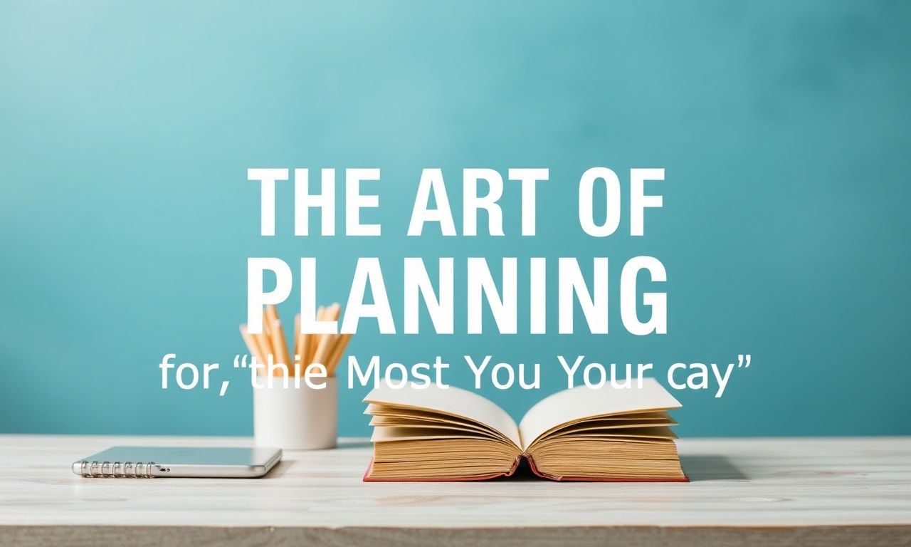 The Art of Planning: How to Make the Most of Your Day