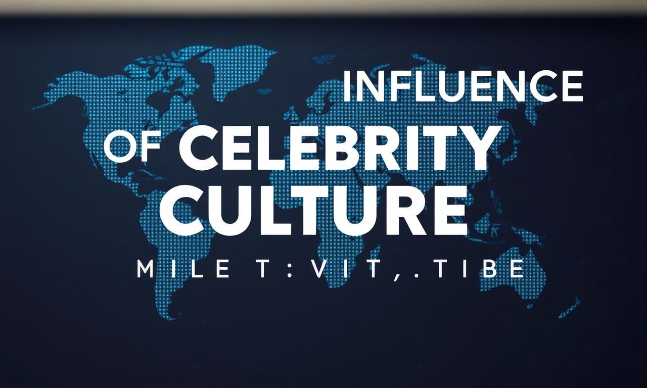 The Global Influence of Celebrity Culture: An In-Depth Analysis