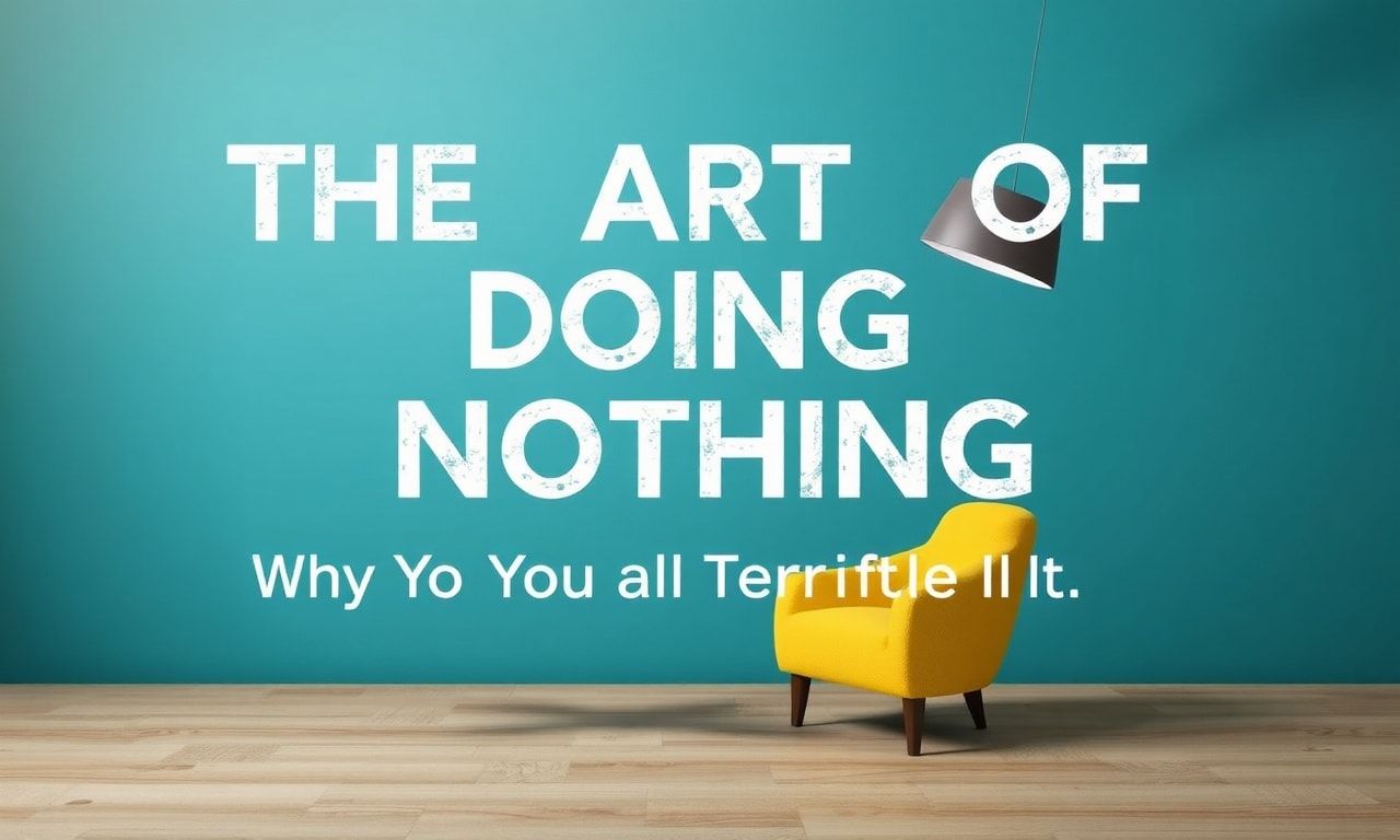 The Art of Doing Nothing: Why We're All Terrible at It
