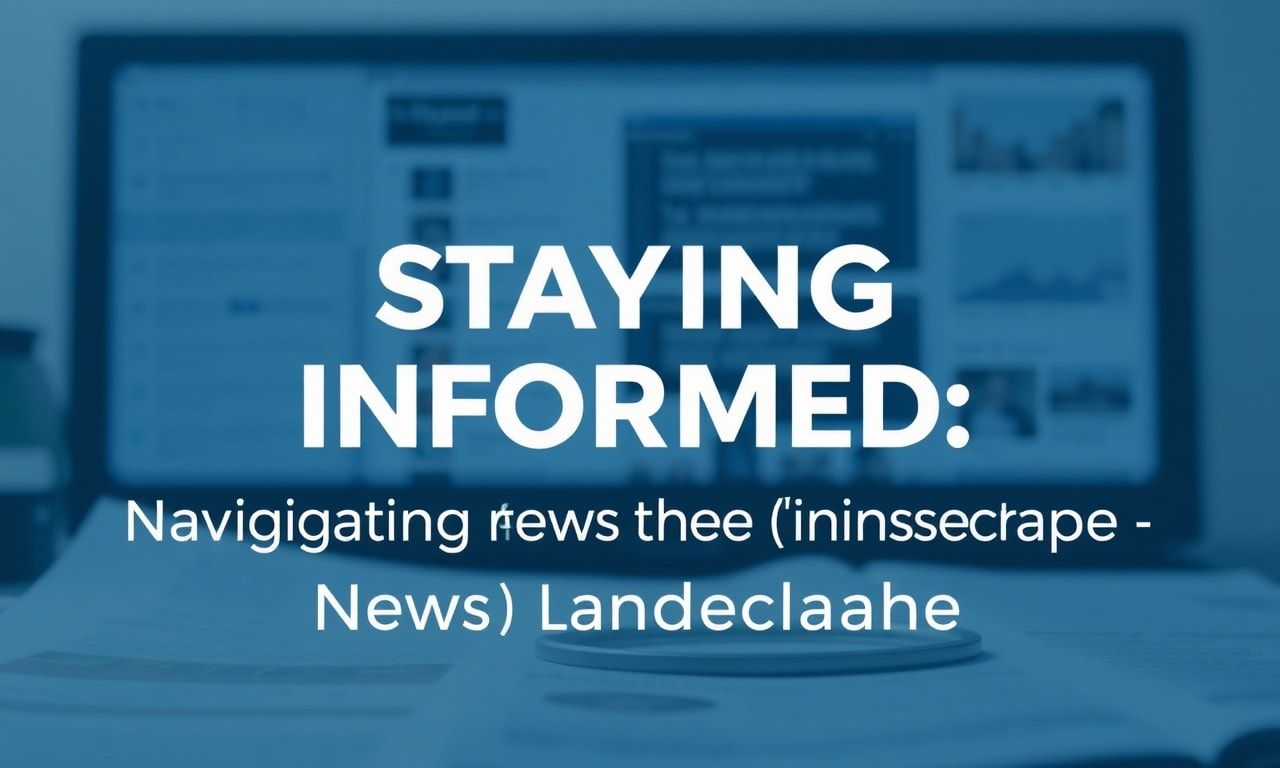 The Art of Staying Informed: Navigating the Digital News Landscape