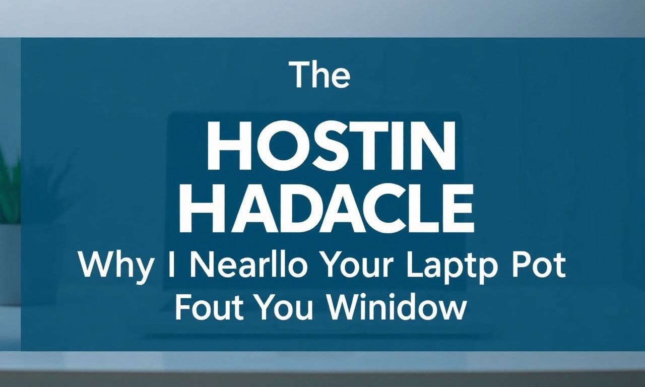 The Hosting Headache: Why I Nearly Threw My Laptop Out the Window