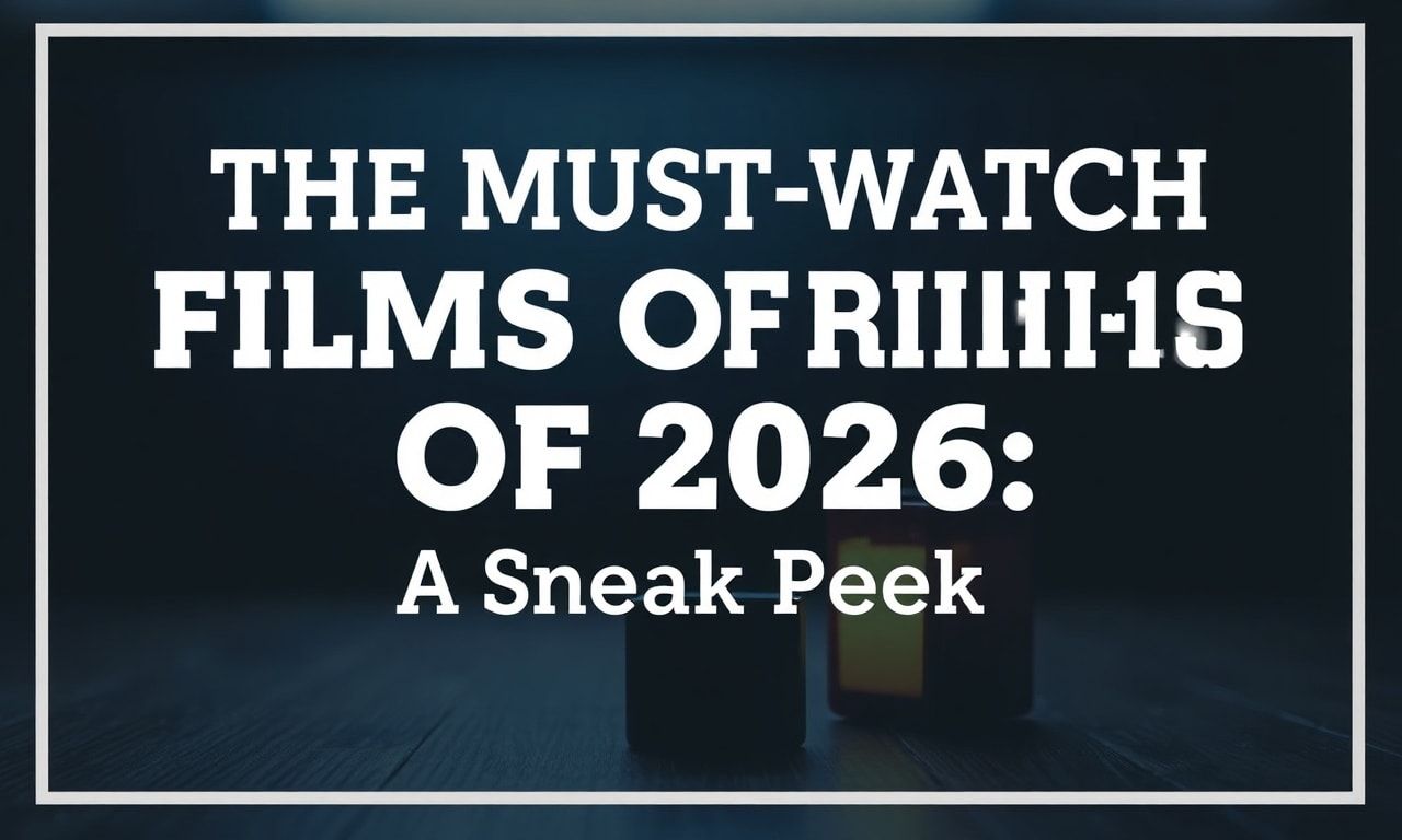 The Must-Watch Films of 2026: A Sneak Peek