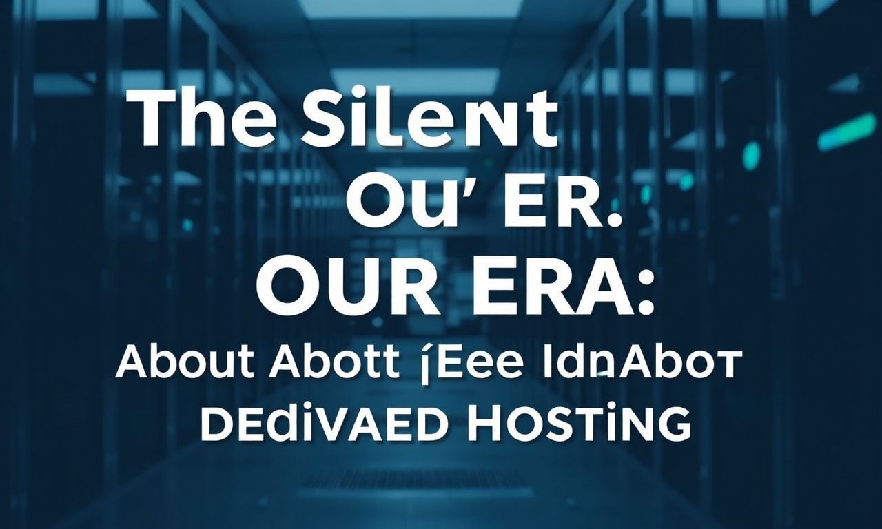 The Silent Crisis of Our Era: Why We Should All Care About Dedicated Hosting