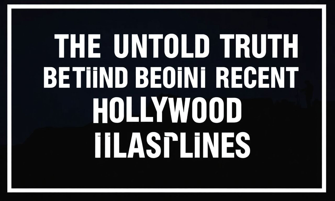 The Untold Truth Behind Recent Hollywood Headlines