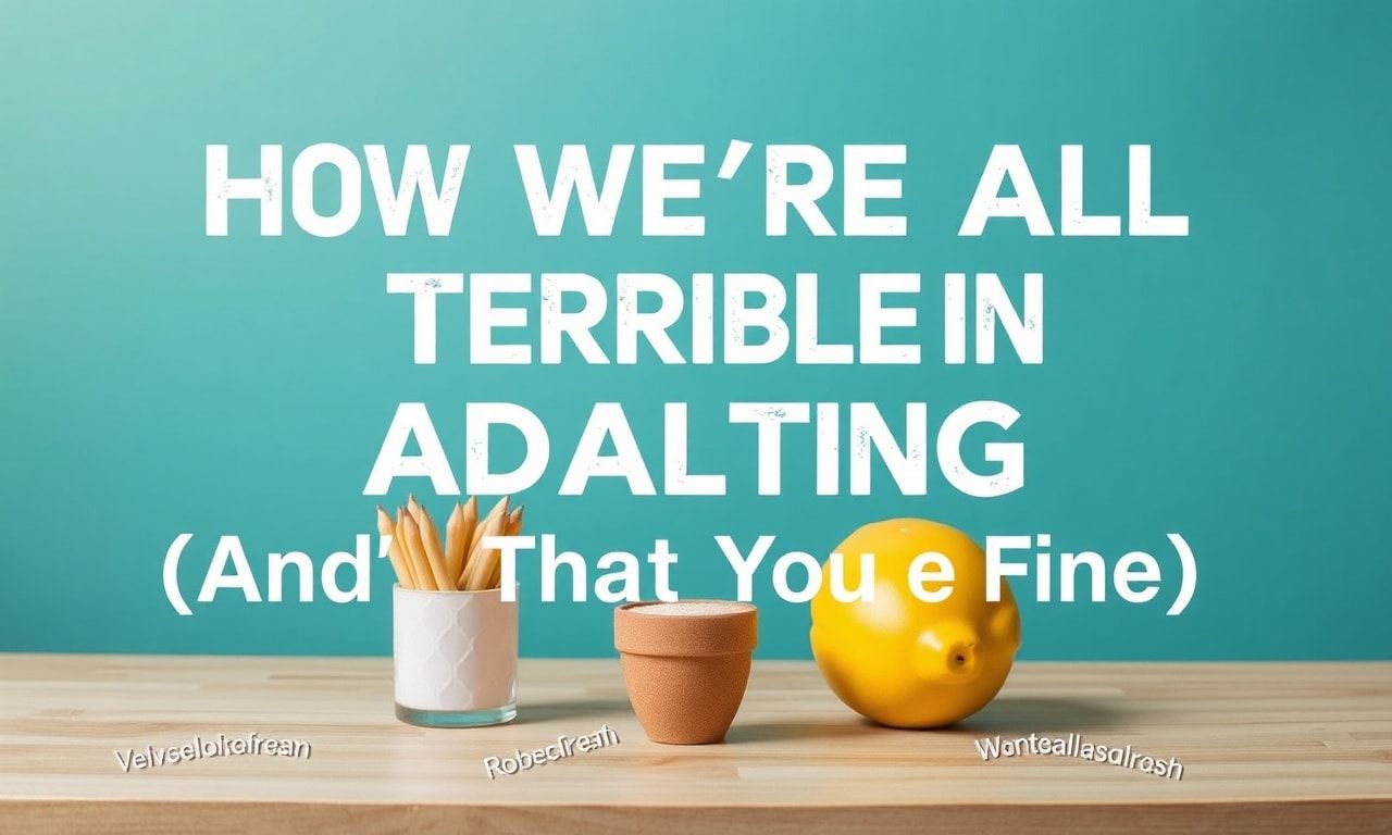 Why We're All Terrible at Adulting (And That's Fine)